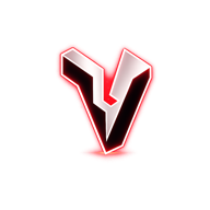 Viterno Group emblem: a bevelled letter V with a red outline