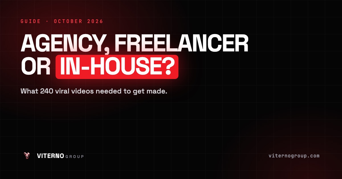 Viterno Group guide comparing a video agency, a freelancer and an in-house hire for business Reels in Toronto