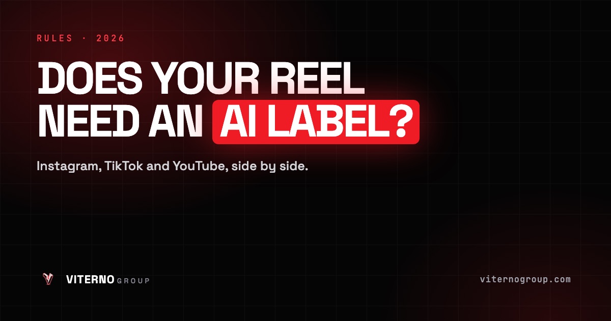 Viterno Group guide to AI label rules for business videos on Instagram, Facebook, TikTok and YouTube Shorts